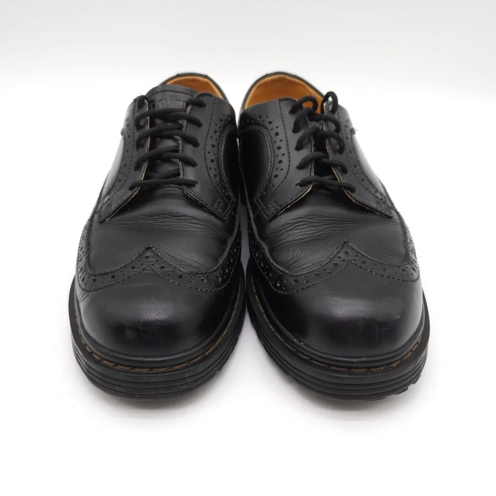 Vintage Skechers (Mens 10.5) Leather‎ Upper Dress Shoes Black Wingtip Oxfords